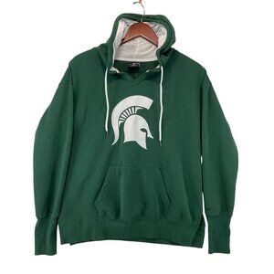 New Colosseum Womens Green Hoodie With Spartan Helmet Logo Size M